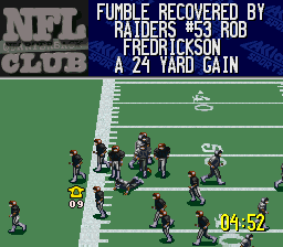 NFL Quarterback Club 96 back cover for Sega Saturn